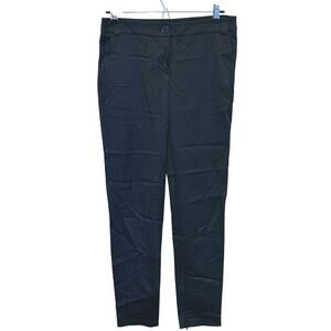 Emporio Armani Womens Slim Cigarette Trousers 4 Black Modern Designer Minimal